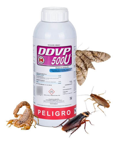 Ddvp 500u Veneno Insecticida Para Cucaracha Alacrán