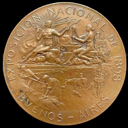 Medalla Buenos Aires. Exposicion Nacional De 1898