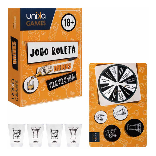 Imagem 1 de 8 de Jogo Roleta Drinks Vira Vira Vira Unika Games