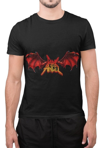 Polera Unisex Dark Angel Metal Rock Alas Estampado Algodon