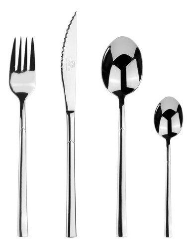 Set Cubiertos Volf Focus 24 Piezas - Piramide Home Color Plateado