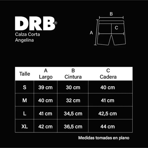 Imagen 5 de 6 de Calza Corta Deportiva Drb Angelina Mujer Biker Short