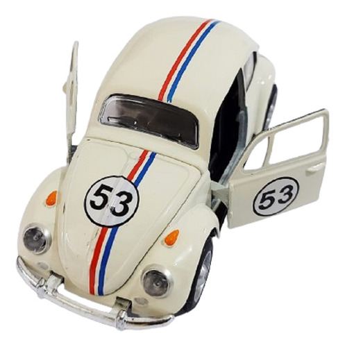 Película en miniatura con forma de escarabajo Ferro Fusquinha Herbie 53, color tradicional, juguete If My Beetle Talke