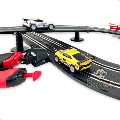 Autorama Circuito 3 Em 1 280cm 2 Carros Com Luz Turbo Run
