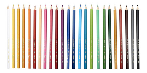 Pentel Arts 24 Pz Caja Lápices Colores Madera Escolar Niños