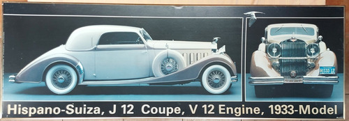 Poster De Auto Antiguo Hispano Suiza J12 De 1933 160 X 55 Cm