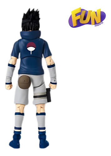 Boneco Naruto Sasuke Articulado Bandai 12cm F0136-4a Fun