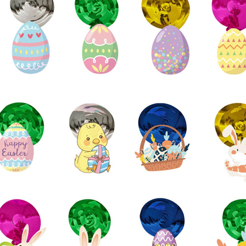 Remolinos De Pascua Adornos Suministros Espiral Hoja Huevos