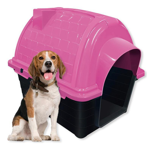 Casinha Pet Raças Médias N4 Iglu Para Cachorro Rosa