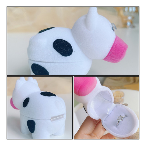 Caja Creativa Con Forma De Vaca Para Dedo, Propuesta De Boda
