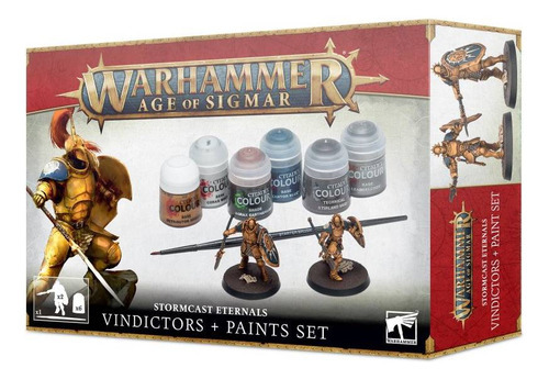 Warhammer Aos Stormcast Eternals Vindictors + Paints Set