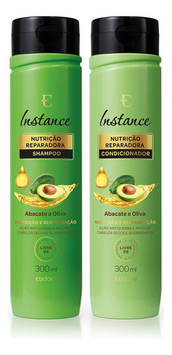 Combo Cabelos Eudora Nutridos Instance Abacate E Oliva: Shampoo 300