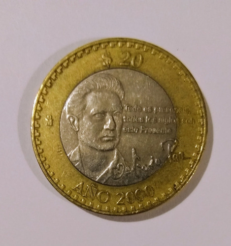 Moneda Octavio Paz 2000 Conmemorativa 20 Pesos
