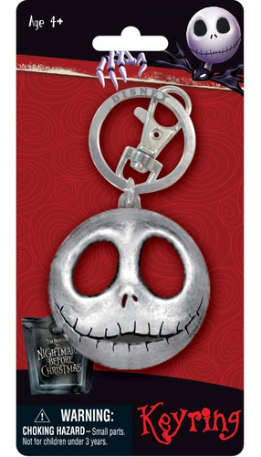 The Nightmare Before Christmas Jacks Head Llavero Metalico