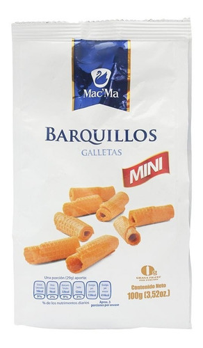 Imagen 1 de 1 de Galletas Mac'ma Rollitos 100 Gr