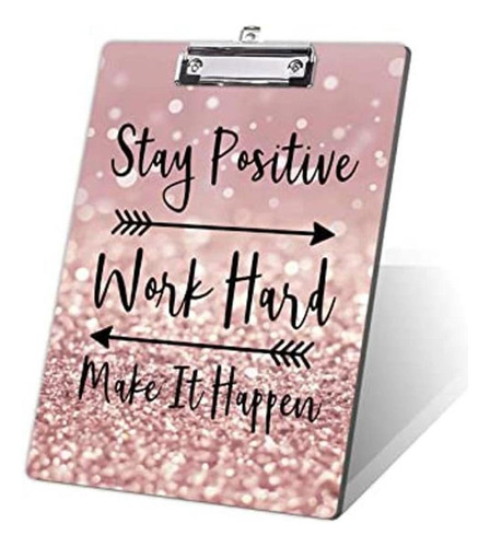 Fvbao Portapapeles Decorativo Con Texto En Inglés Stay