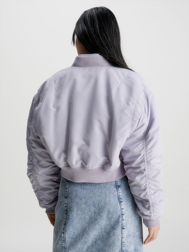 Chaqueta Morada Bomber Ligeramente Acolchada Calvin Klein