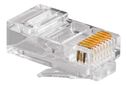 Fichas X100 Unidades Rj45 P/ Utp Conexión De Red De Calidad