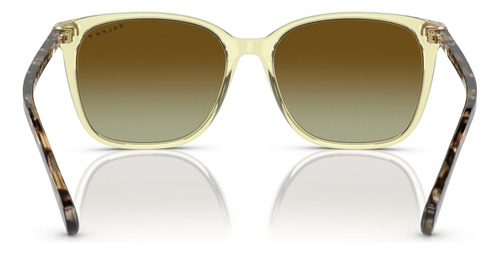 Óculos De Sol Ralph Ralph Lauren Ra5293 6072t5 56 Polarizado Armação Marrom Transparente Brilhante Haste Shiny Havana Beige Lente Marrom Degradê Desenho Quadrado