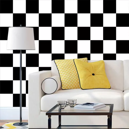 xadrez preto e amarelo  Black wallpaper, Black and white