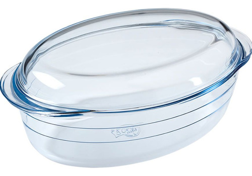 Cacerola Oval De Vidrio Con Tapa 3 Lts Ocuisine 