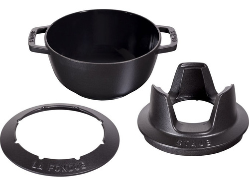 Imagem 5 de 6 de Conjunto Fondue 10pcs 20cm Preto 2,3l Ferro Fundido - Staub