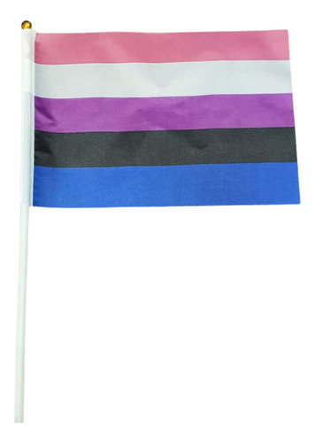 Bandeira De Gênero Fluido14x20 Cm