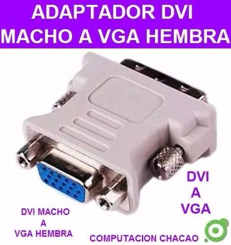 Adaptador Convertidor Dvi 24+5pines Macho A Vga Hembra Tv Et