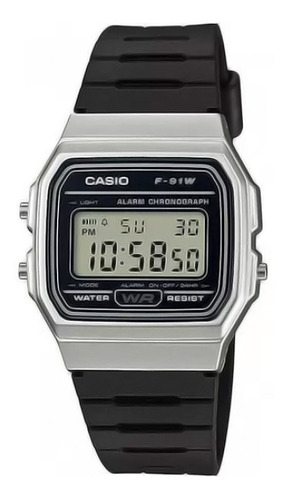Imagem 1 de 8 de Relógio Casio Masculino F-91wm-7adf Pulseira Borracha
