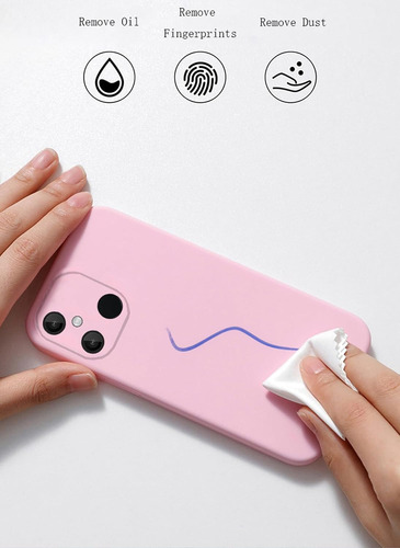 Funda 5 Colores Líquida Silicona Tpu Para Redmi 12c/c55 Negro+verde+verde Claro+rosa+gris Redmi 12c/11a/xiaomi Poco C55
