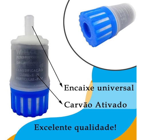 Refil Vela Universal Whilcla Filtro Torneira Purificador Cor Filtro Universal