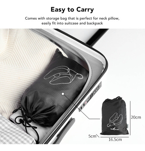 Almohada Cervical De Viaje Con Diseño De Capucha Y Soporte E
