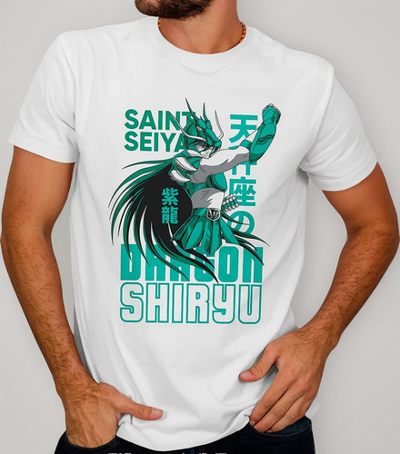 Playera Para Hombre Anime Caballeros Del Zodiaco Shiryu #4