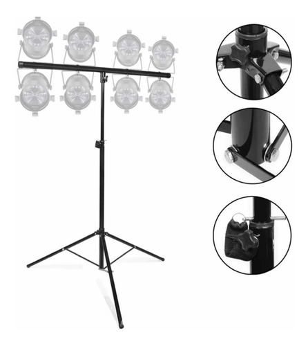 Tripode Tee De Iluminacion Dj Para Luces Con Funda 70kg