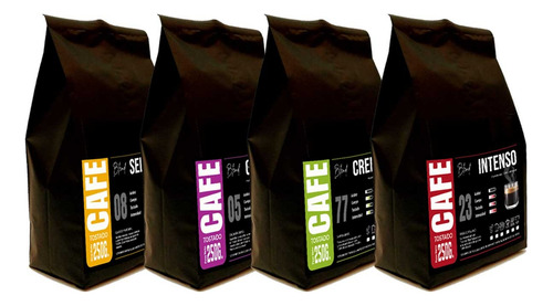 Café Puro Tostado Sin Azucar En Grano 1 Kg 4 Variedades