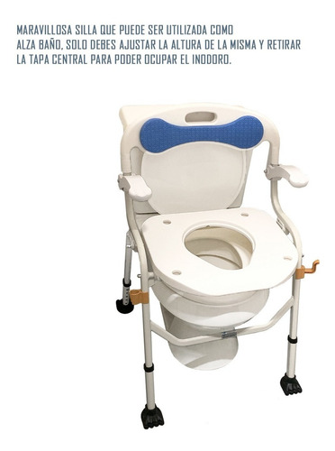 Imagen 4 de 10 de Baño Wc Portatil Multifucional 3 En 1 Altura Regulable