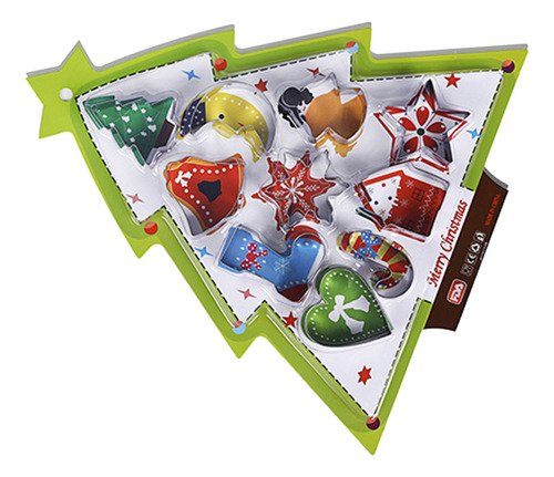 Juego De 10 Moldes Para Hornear Galletas De La Serie Christm