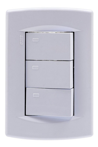 Imagen 1 de 6 de Llave De Luz Sica - 3 Interruptores - Blanca - Garantía Iram