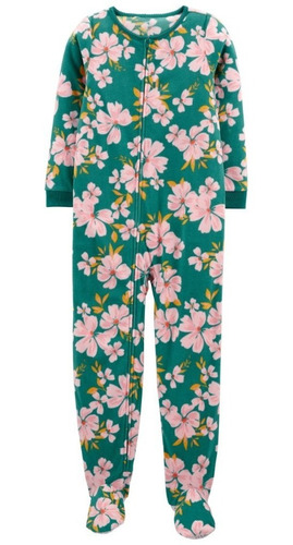 Pijama Infantil Menina Carters Fleece Pé Ziper Macacao