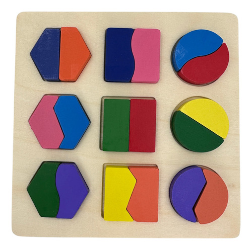 Kit Tabuleiro Numeros Formas Geometrica Quebra Cabeça