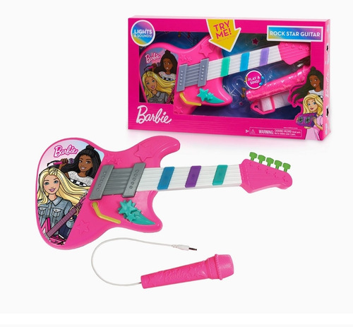 Imagen 9 de 9 de Guitarra De Juguete Electrónica Interactiva Con Luces, Sonid
