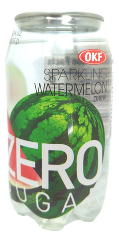 Refrigerante Zero Sugar Coreano Sabor Melancia 350ml - Okf