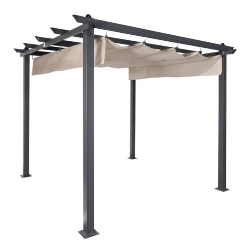 Pergola Para Jardin O Terraza Con Cubierta Retactil