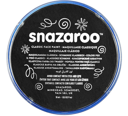 Maquillaje Snazaroo Negro Clasico 18ml Pinta Caritas