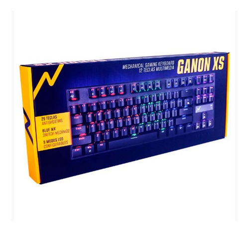 Teclado Gamer Mecánico Retroiluminado Luz Led Ganon Xs Noga