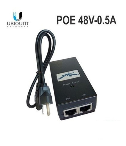 Ubiquiti Poe 48v 0.5a Inyector Activo Hasta 60m Utp