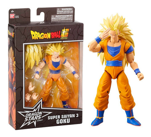 Boneco Goku Super Saiyan 3 Dragonball Super 16 cm F0099-3 Fun