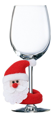 Bbb Copa Vino Navidad Abrazando A Papá Noel Decoración