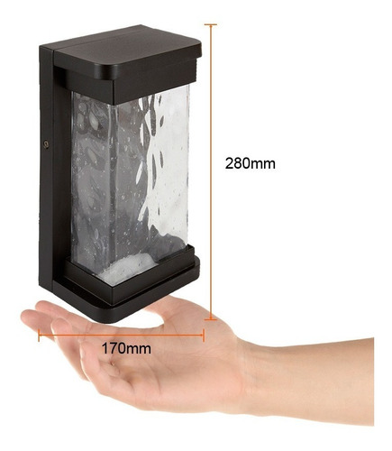 Imagen 6 de 7 de Lámpara Para Muro Exterior, Negro 16w Luz Cálida Tecnolite