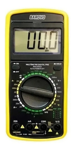 Imagen 1 de 10 de Tester Multimetro Digital Barovo Pro Amperimetro 20 A 1000 V